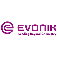 Logo von Evonik in lila mit Schriftzug.